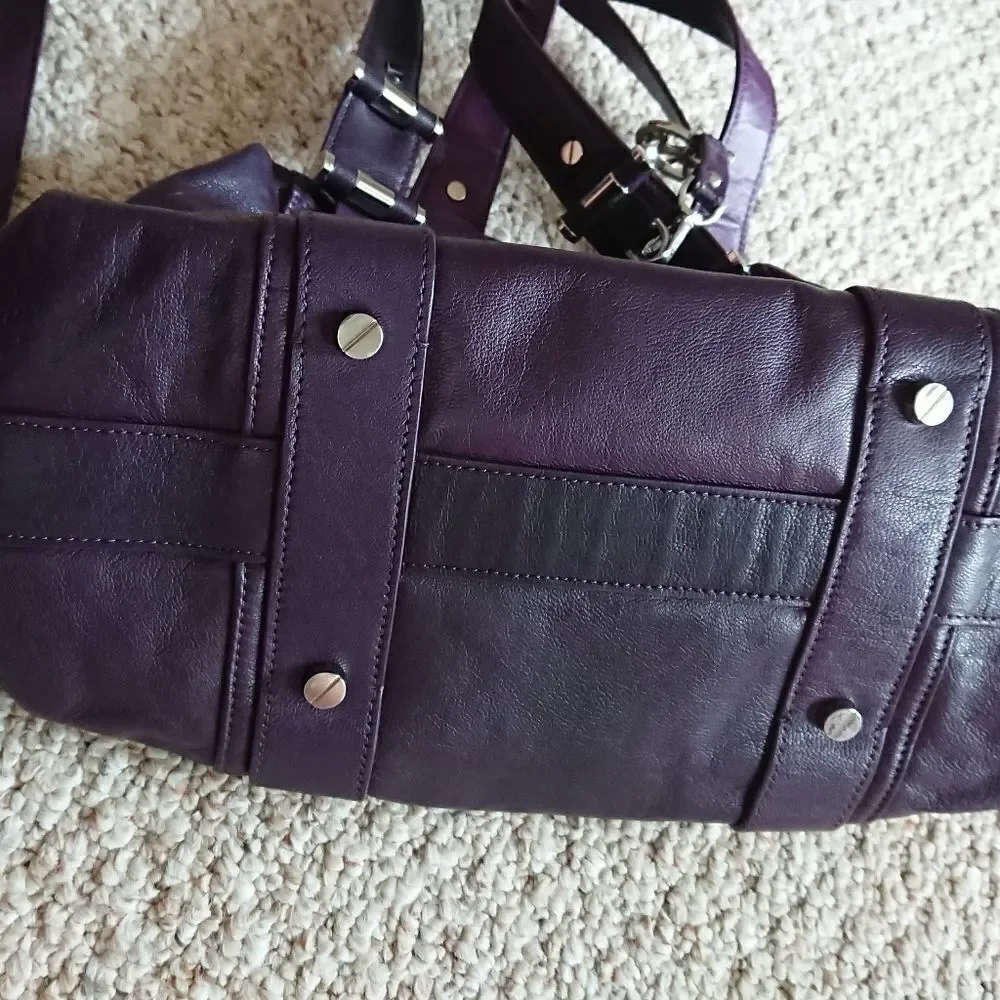 MICHAEL KORS Gibson Rich purple Leather Satchel